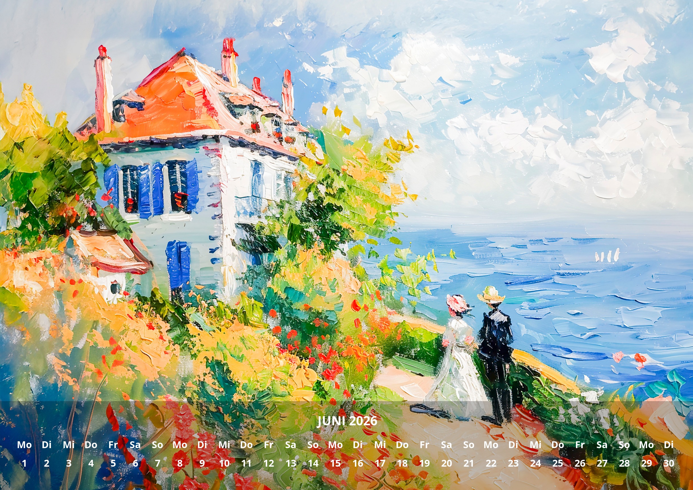 raxxa Premium-Monatskalender Tag Am Meer Impressionismus 2026 – Bild 8