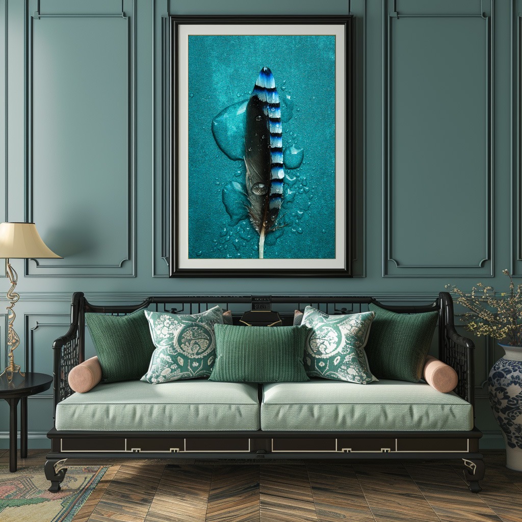 Poster: Blue Jay feather