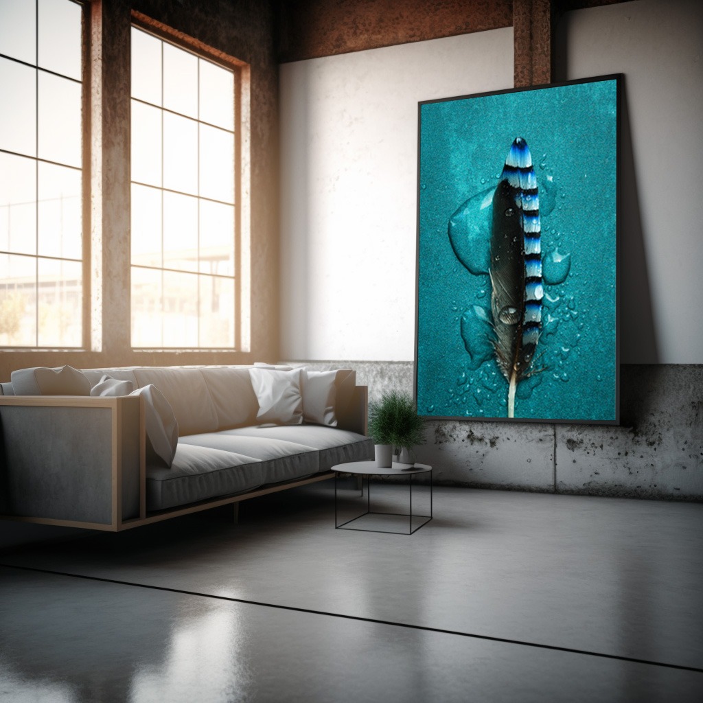 Poster: Blue Jay feather – Bild 3