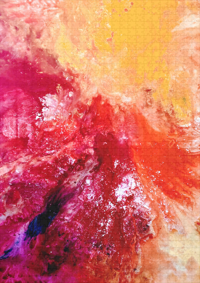 raxxa Premium-Puzzle: Komposition rot orange – Bild 2