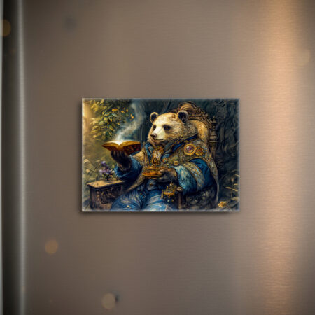raxxa Glas-Magnet: Bear with Magical Book and Teacup